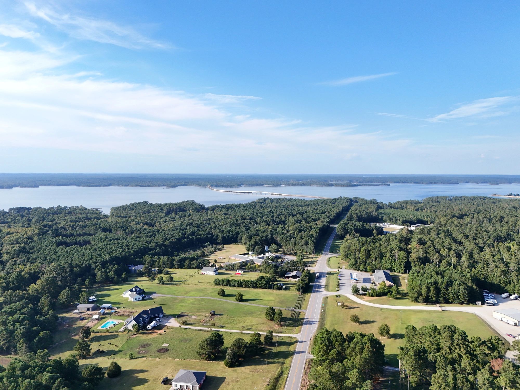 Aerial landscape view